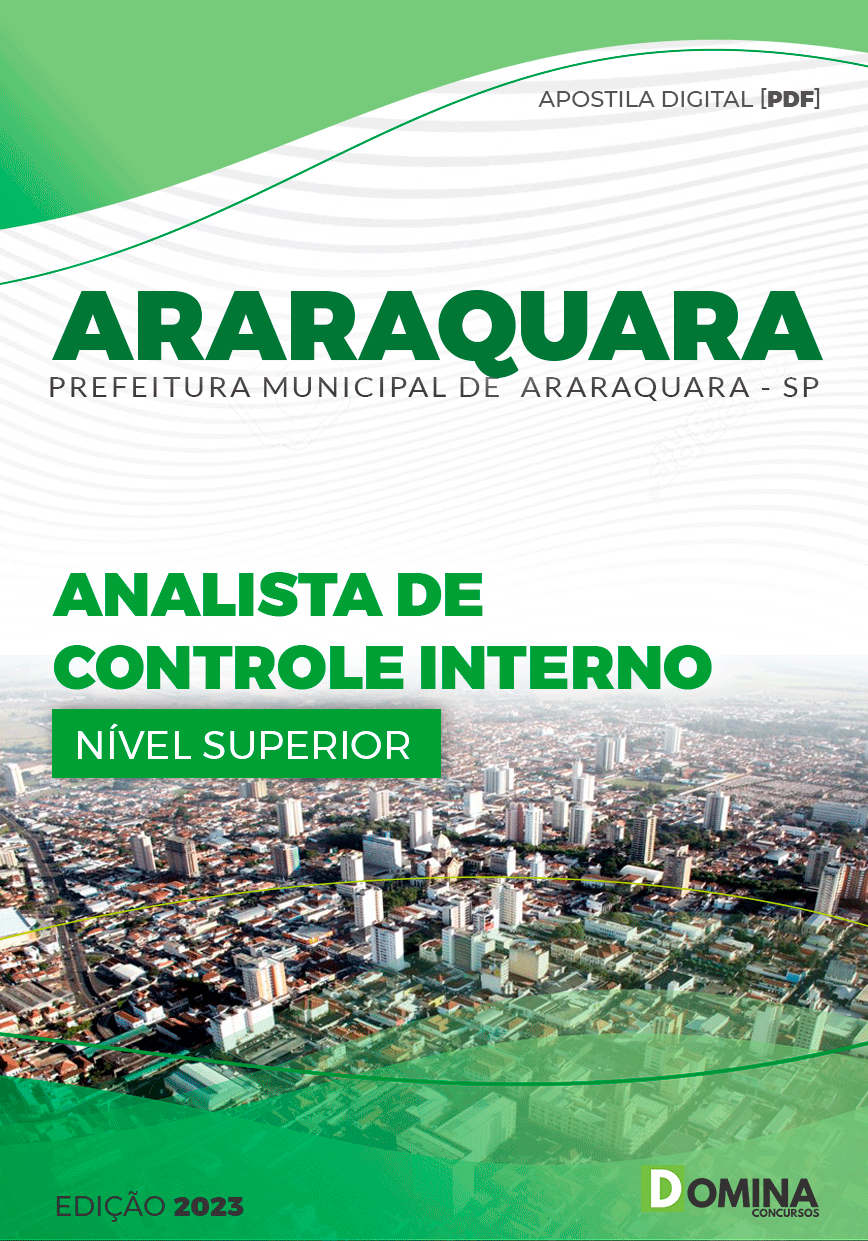 Apostila Pref Araraquara SP 2023 Analista Controle Interno