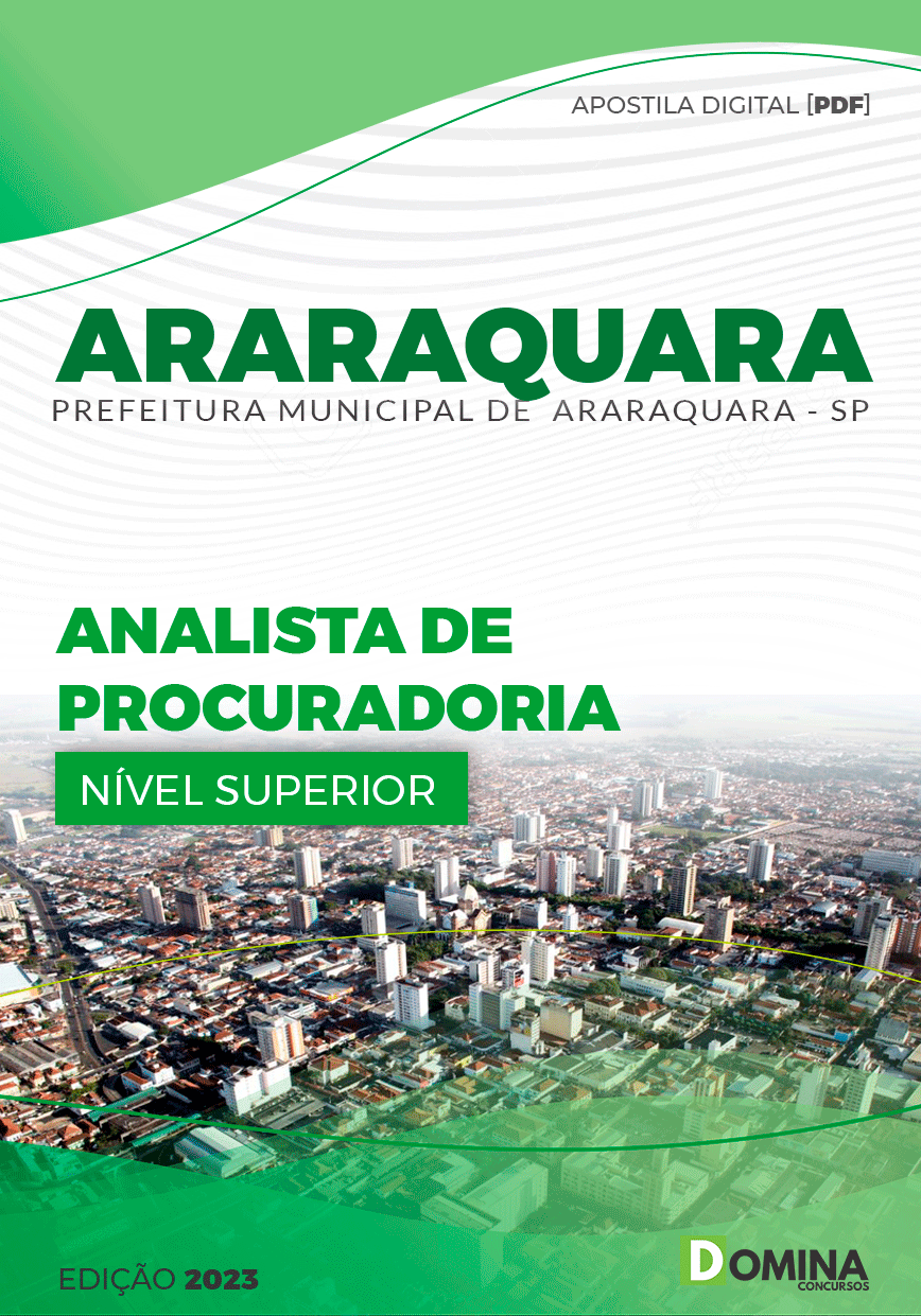 Apostila Pref Araraquara SP 2023 Analista Procuradoria
