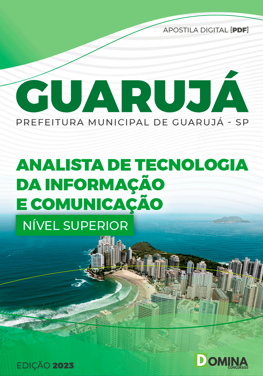 Apostila Pref Guarujá SP 2023 Analista Tecnologia Informação