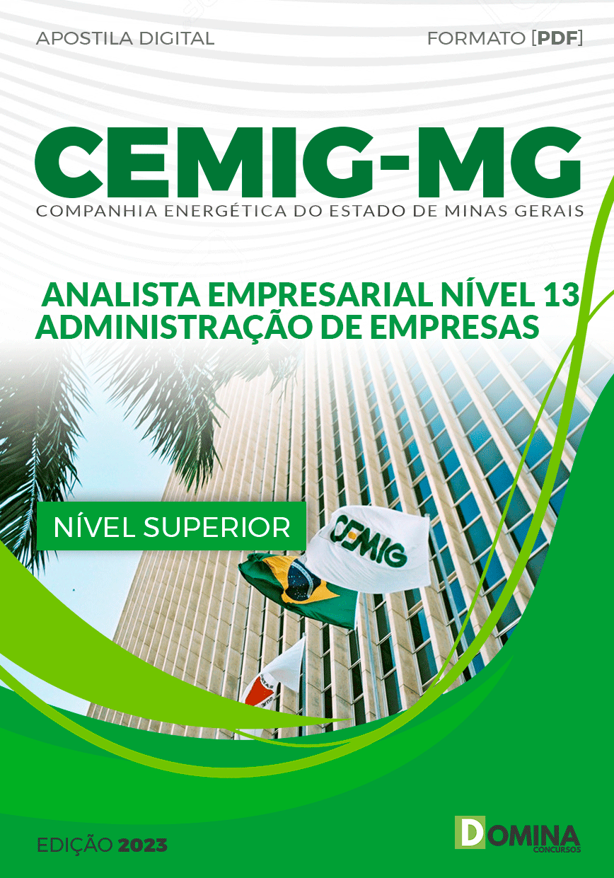 Apostila CEMIG MG 2023 Analista Empresarial Nível 13 Adm Empresas