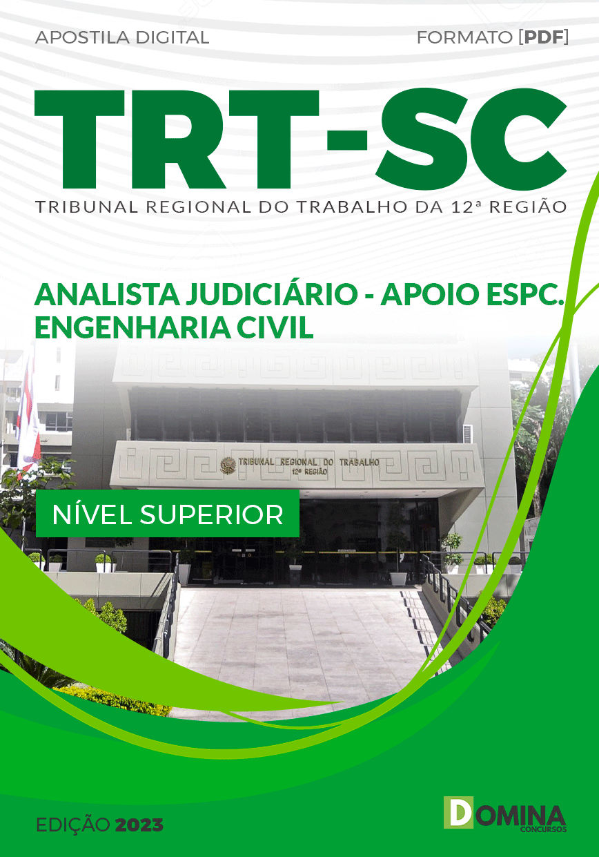Apostila TRT SC 2023 Analista Judiciário Engenharia Civil