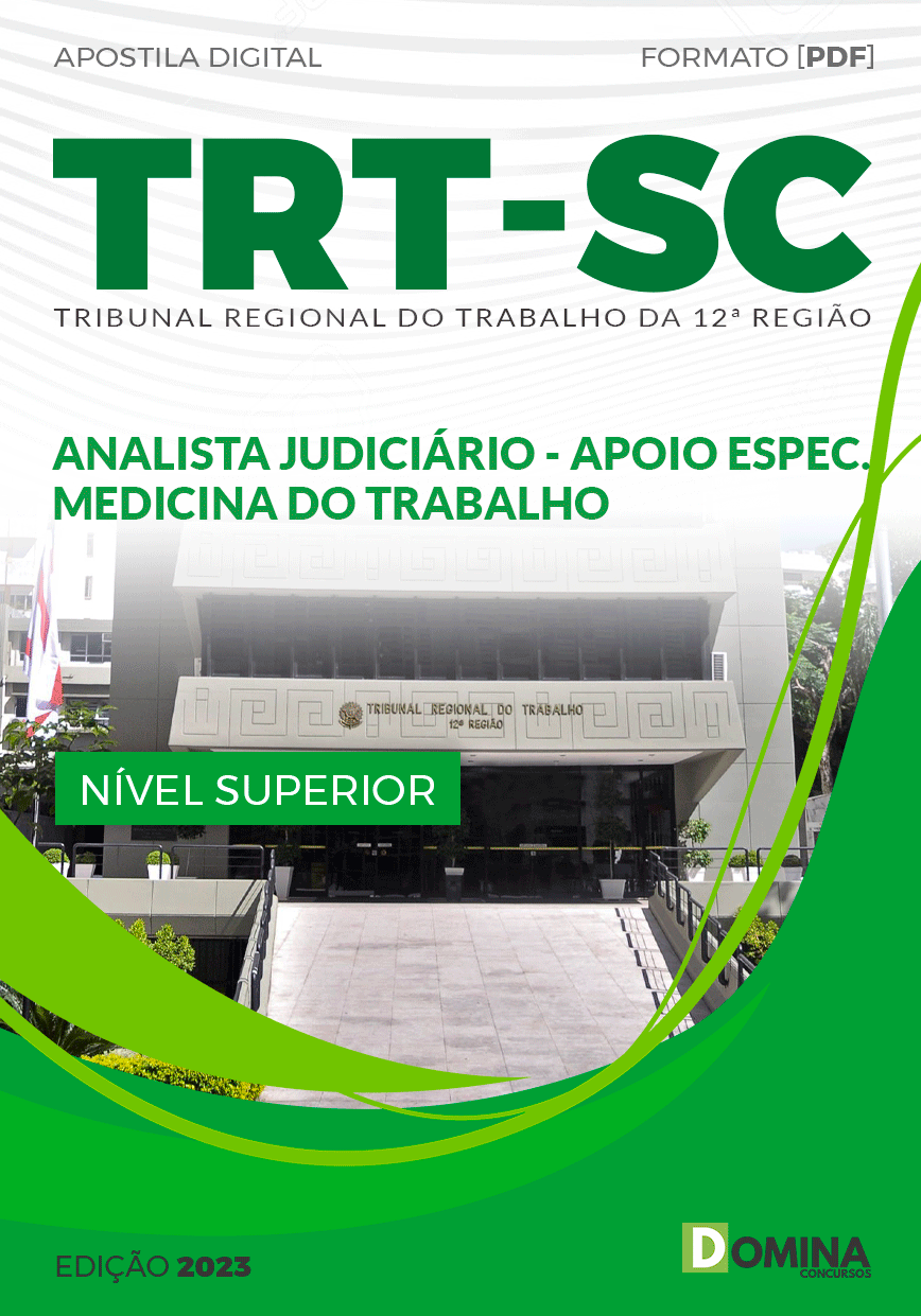 Apostila TRT SC 2023 Analista Judiciário Medicina Trabalho
