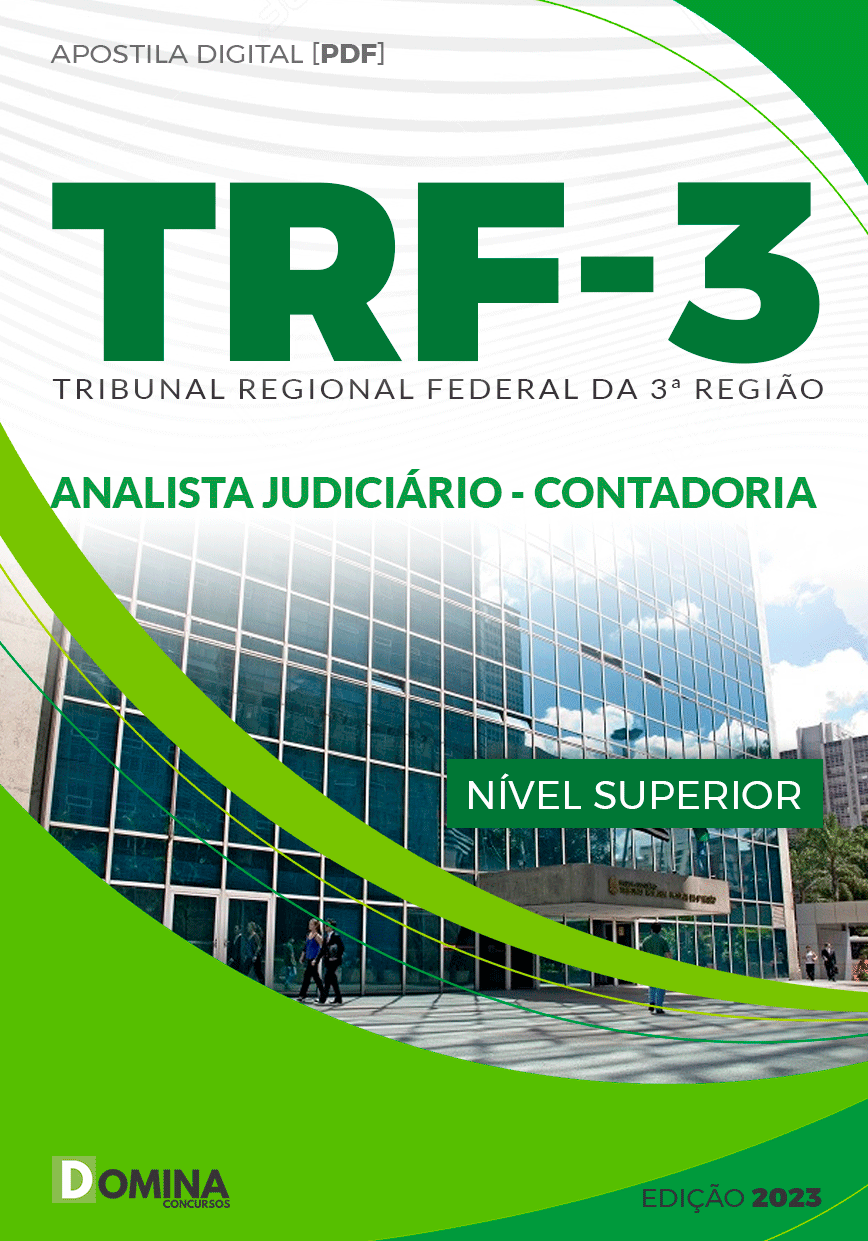 Apostila TRF 3ª 2023 Analista Judiciário Contadoria