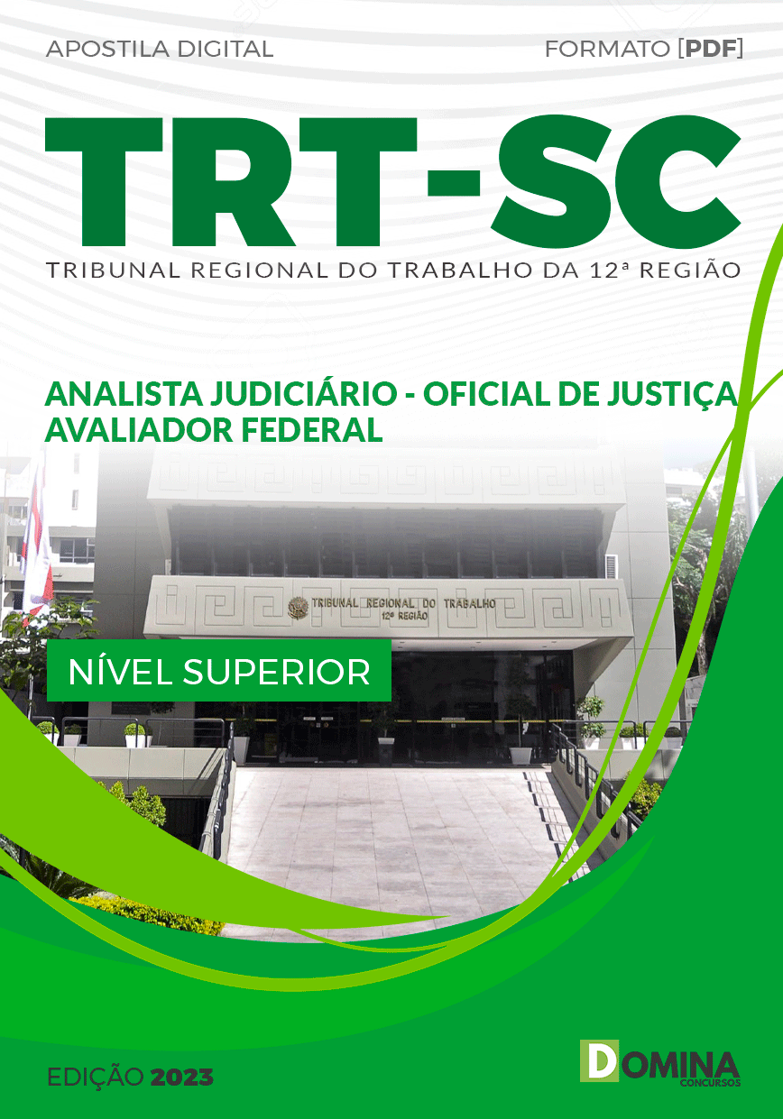 Apostila TRT SC 2023 Analista Judiciário Avaliador Federal