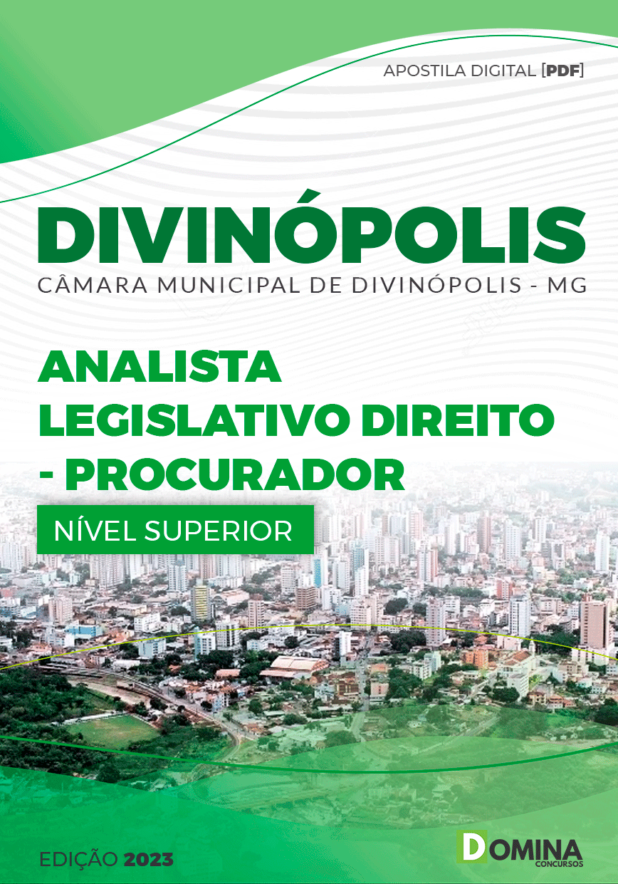 Apostila Câmara Divinópolis MG 2023 Analista Legislativo Procurador