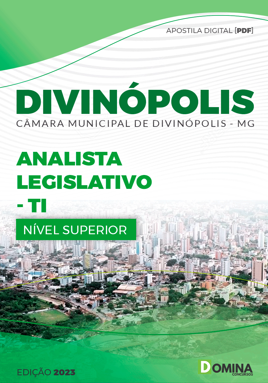 Apostila Câmara Divinópolis MG 2023 Analista Legislativo TI