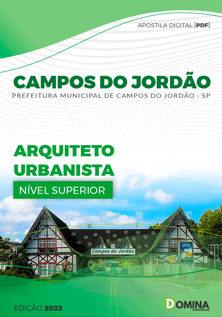 Apostila Pref Campos do Jordão SP 2023 Arquiteto Urbanista