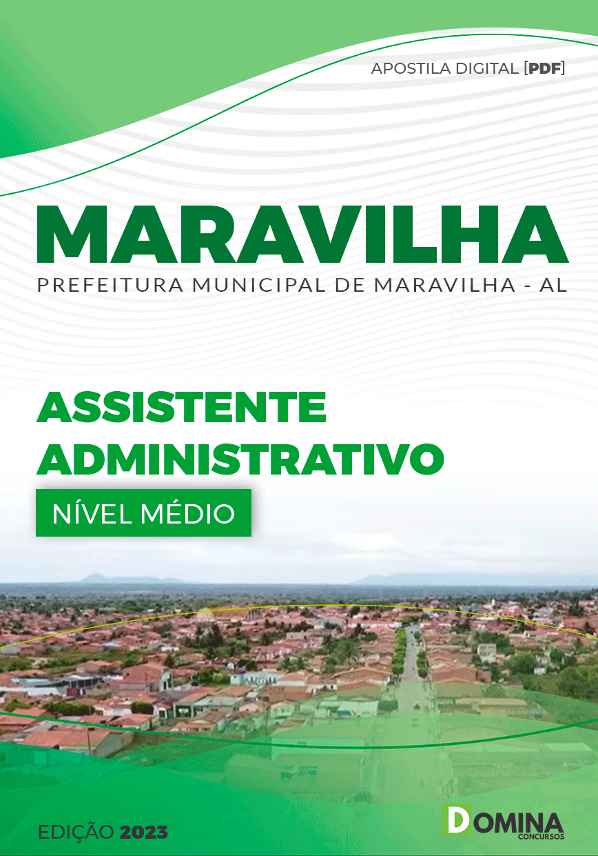 Apostila Digital Pref Maravilha AL 2023 Assistente Administrativo