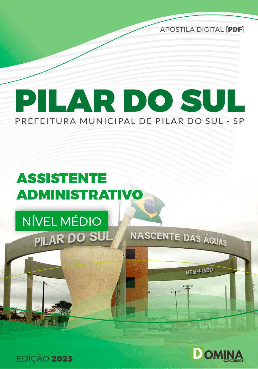 Apostila Pref Pilar do Su SP 2023 Assistente Administrativo