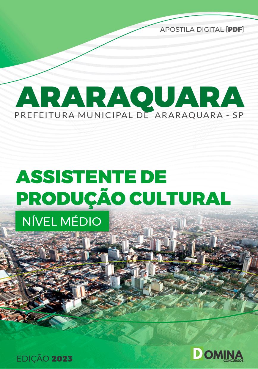 Apostila Pref Araraquara SP 2023 Assistente Produção Cultural