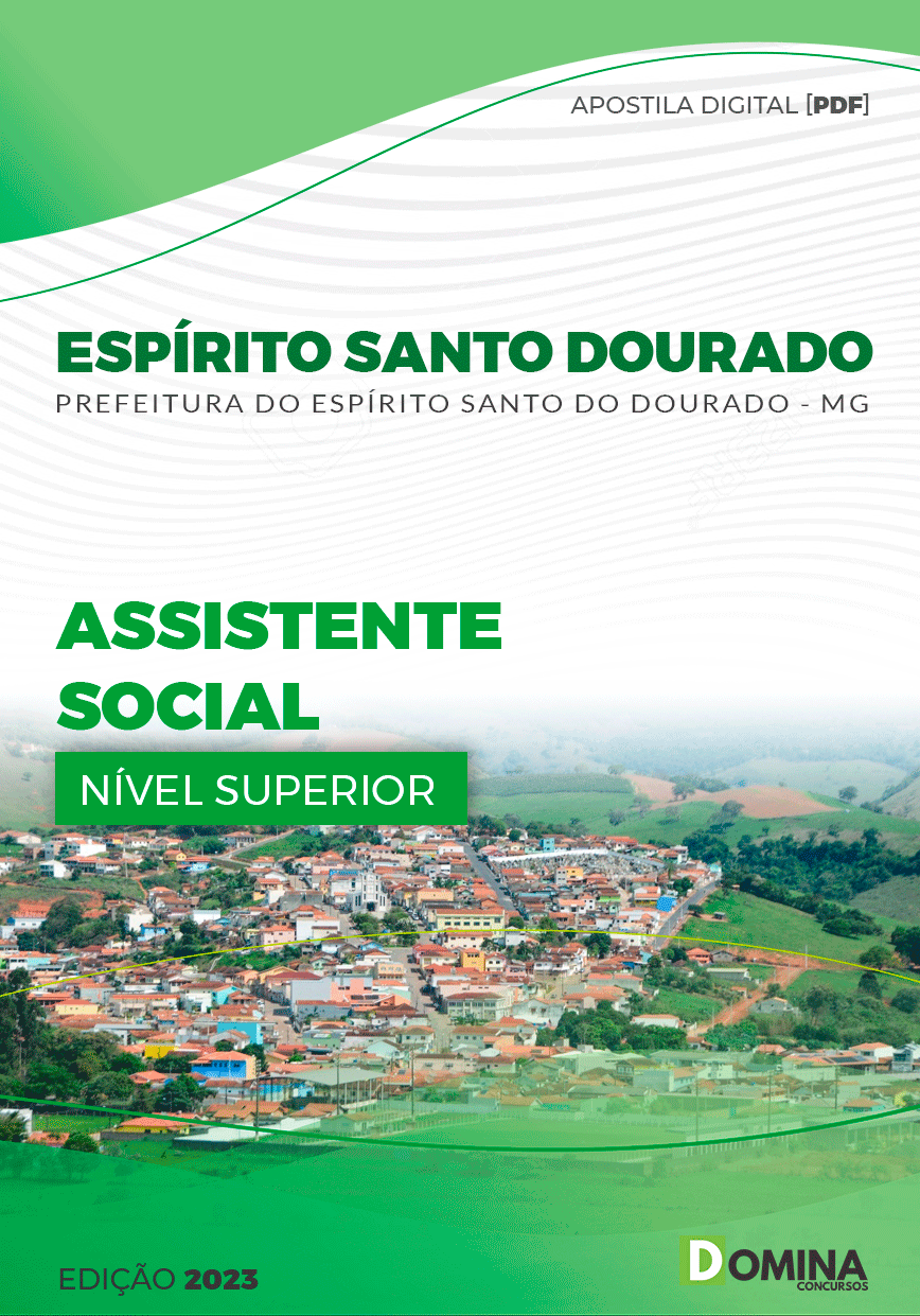 Apostila Pref Espírito Santo Dourado MG 2023 Assistente Social