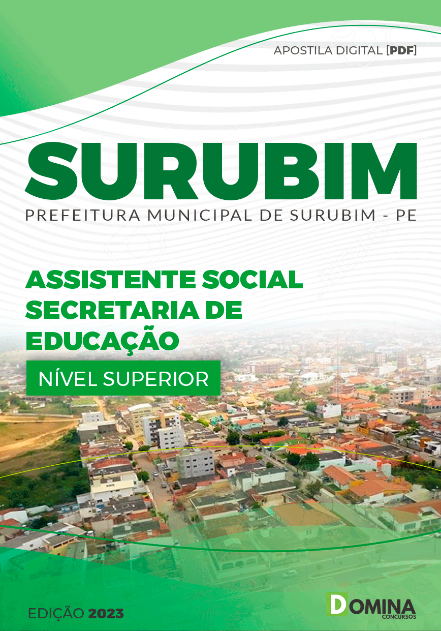 Apostila Pref Surubim PE 2023 Assistente Social Secretária