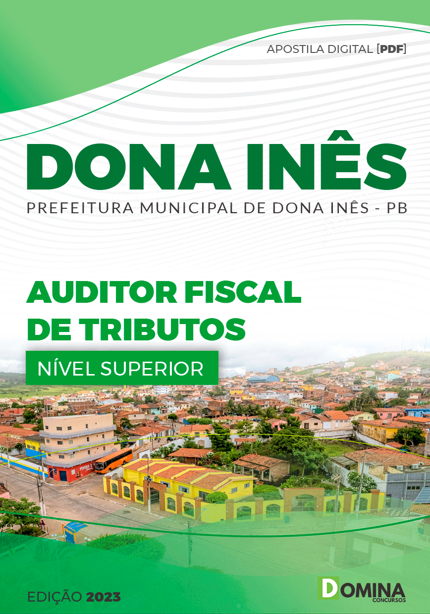 Apostila Pref Dona Inês PB 2023 Auditor Fiscal Tributos