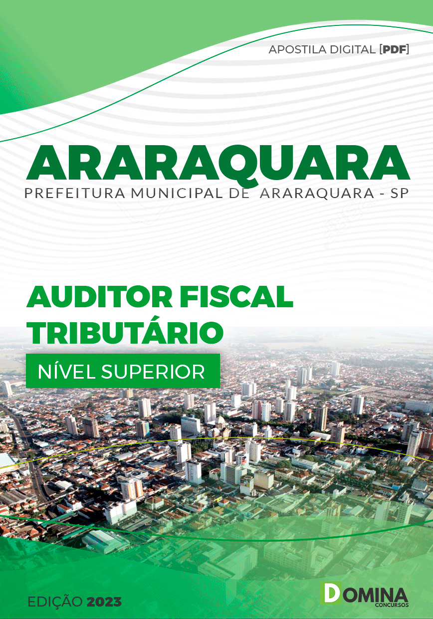 Apostila Pref Araraquara SP 2023 Auditor Tributário Municipal