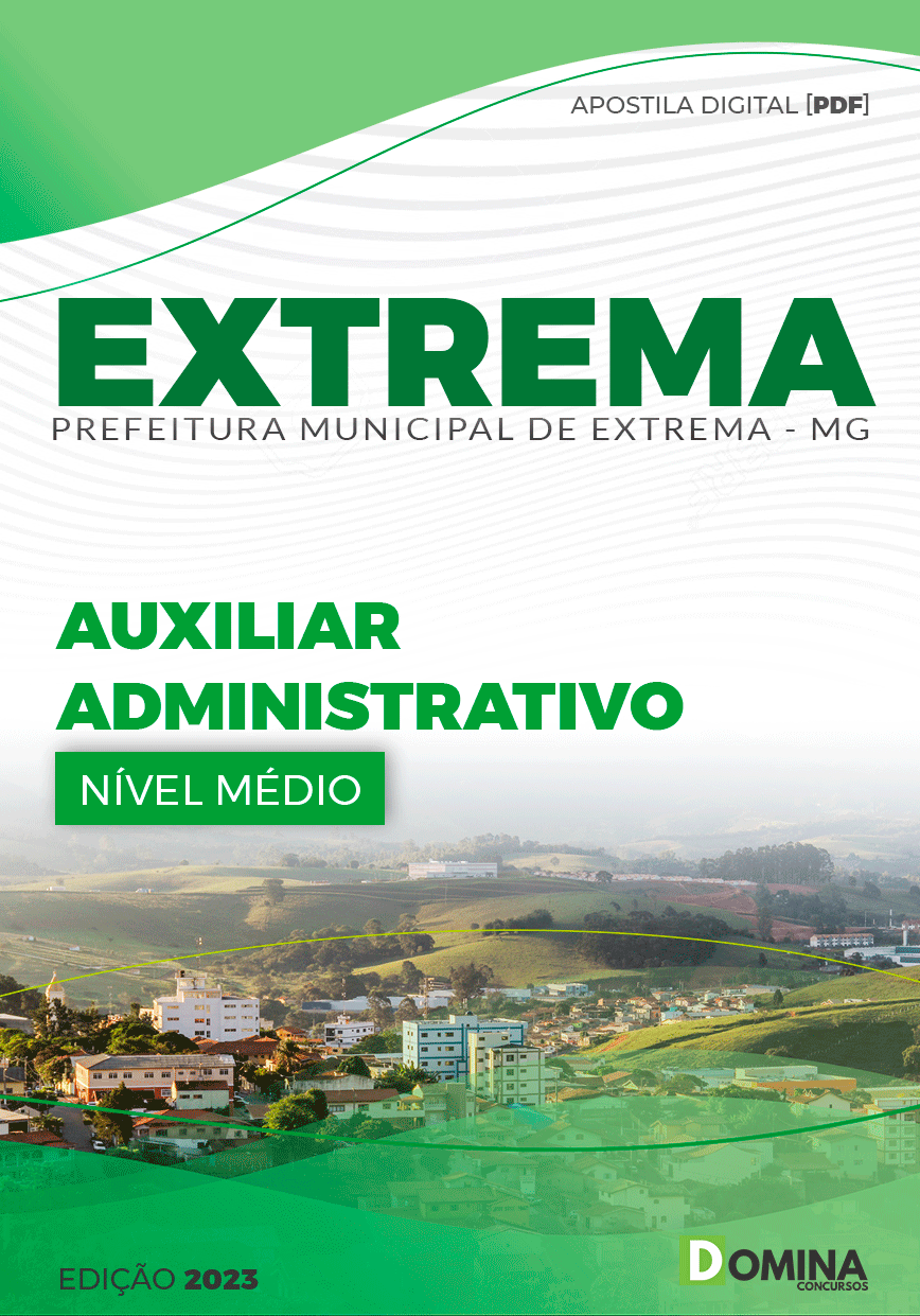 Apostila Pref Extrema MG 2023 Auxiliar Administrativo