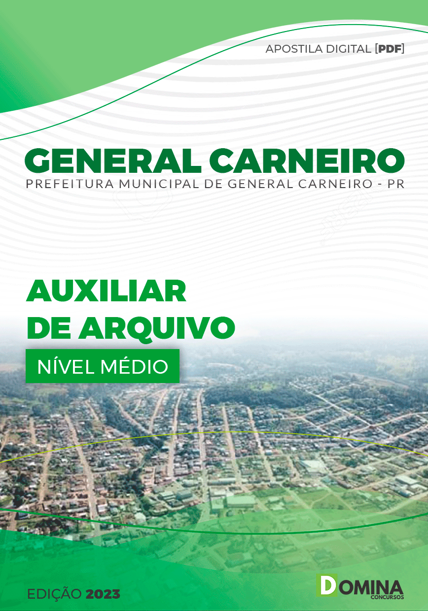 Apostila Pref General Carneiro PR 2023 Auxiliar Arquivo
