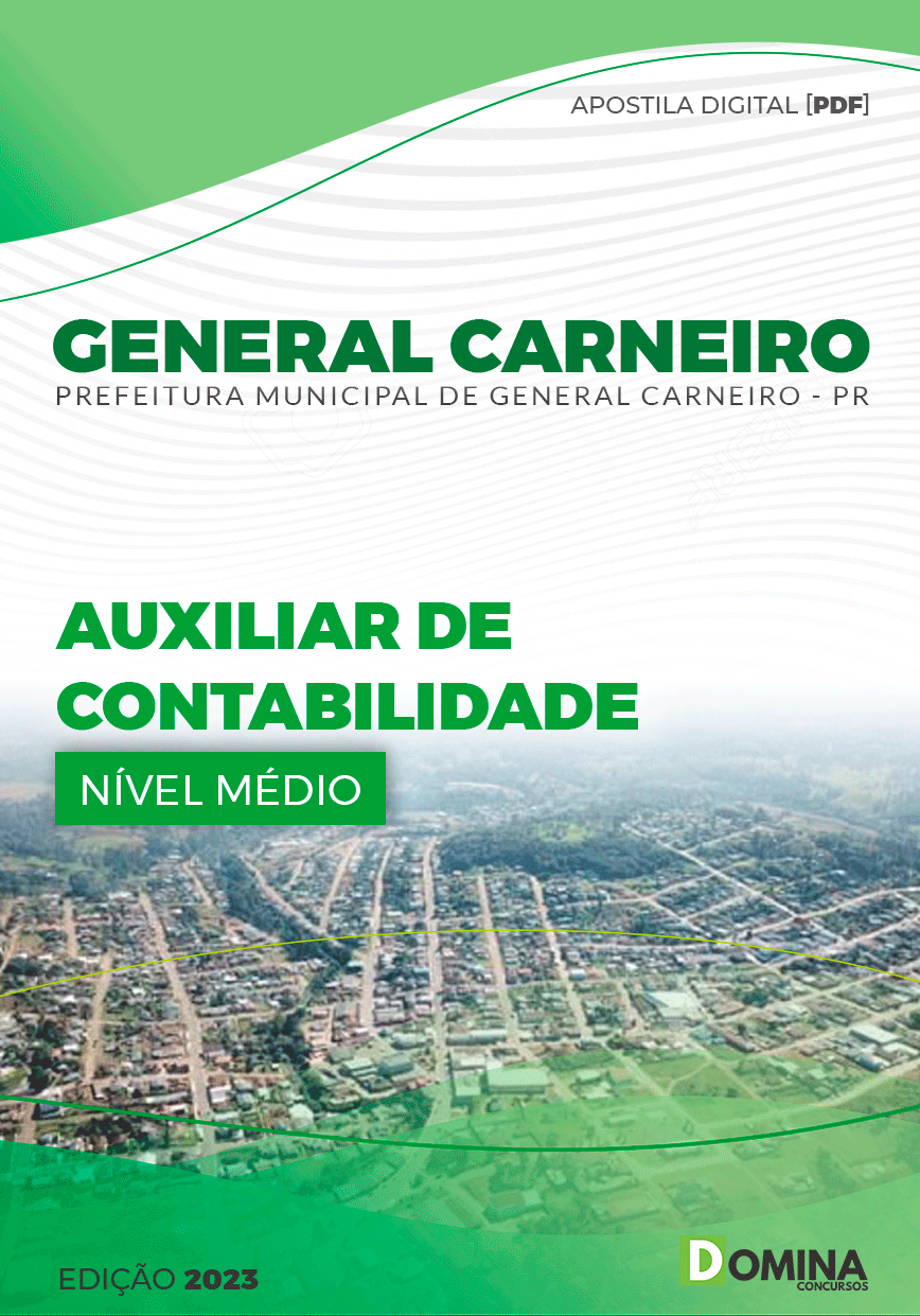 Apostila Pref General Carneiro PR 2023 Auxiliar Contabilidade