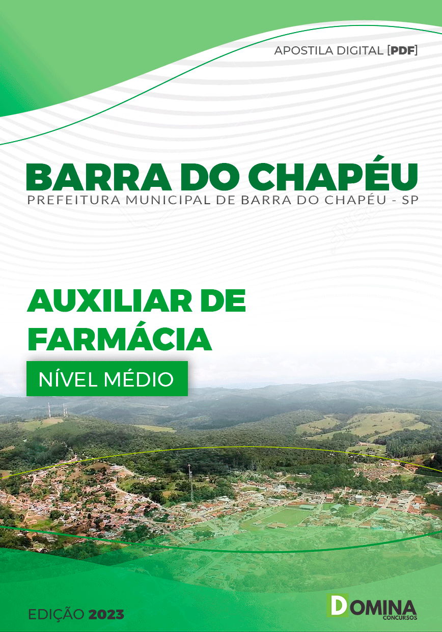 Apostila Pref Barra do Chapéu SP 2023 Auxiliar Farmácia