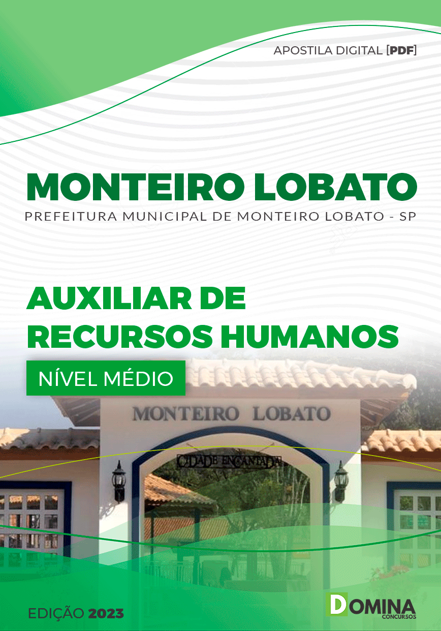 Apostila Pref Monteiro Lobato SP 2023 Auxiliar Recursos Humanos