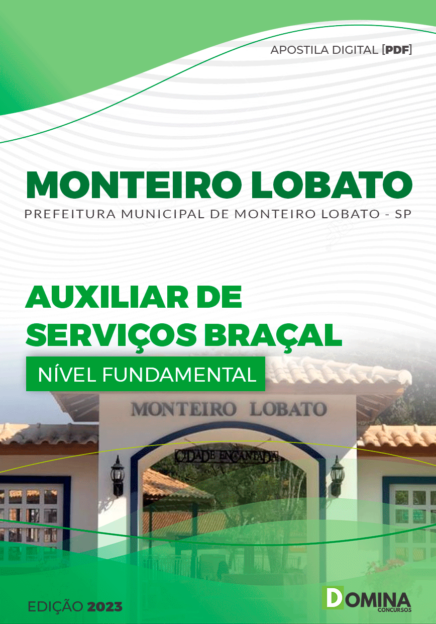 Apostila Pref Monteiro Lobato SP 2023 Auxiliar Serviços Braçal