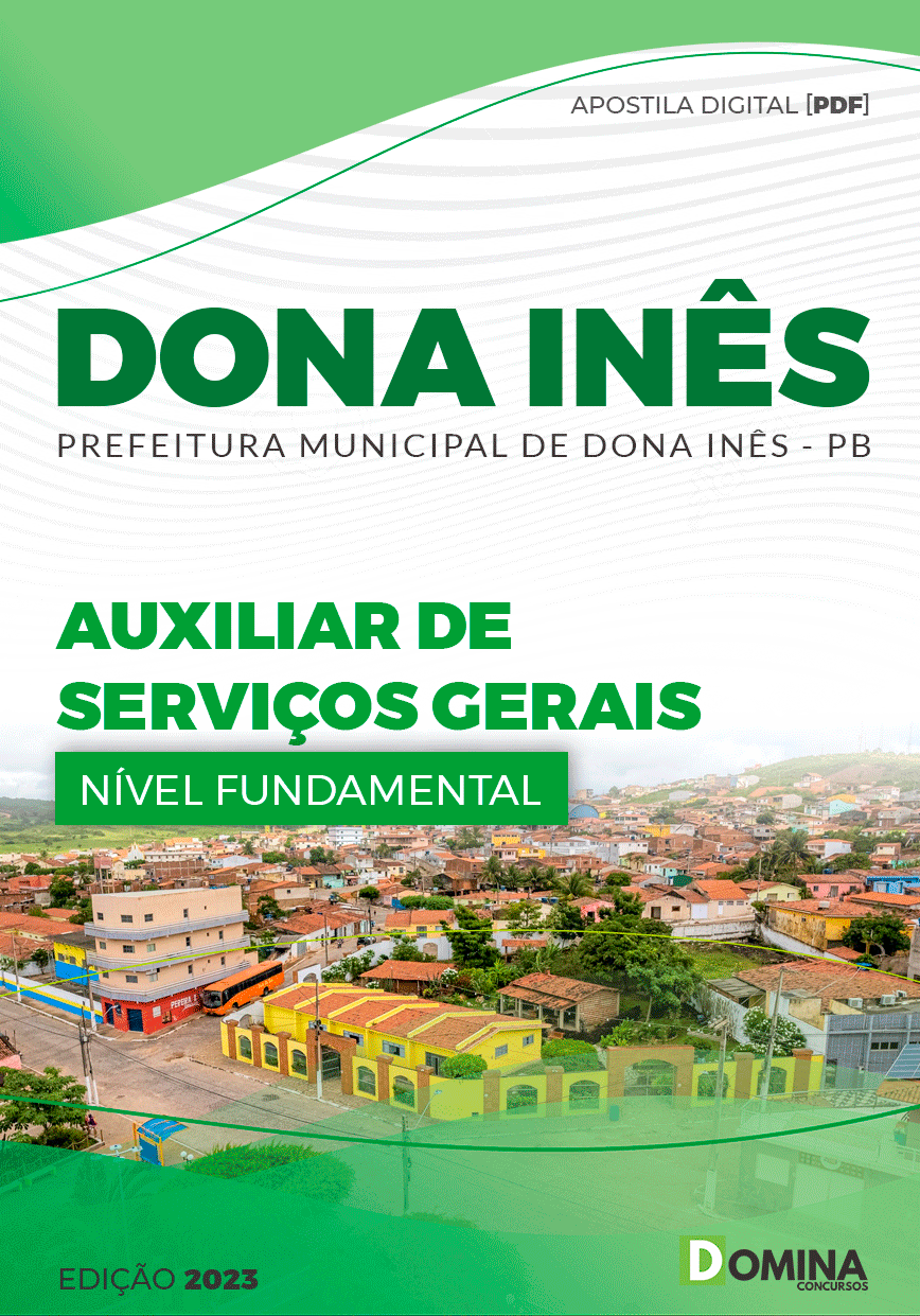 Apostila Digital Pref Dona Inês PB 2023 Auxiliar Serviço Gerais