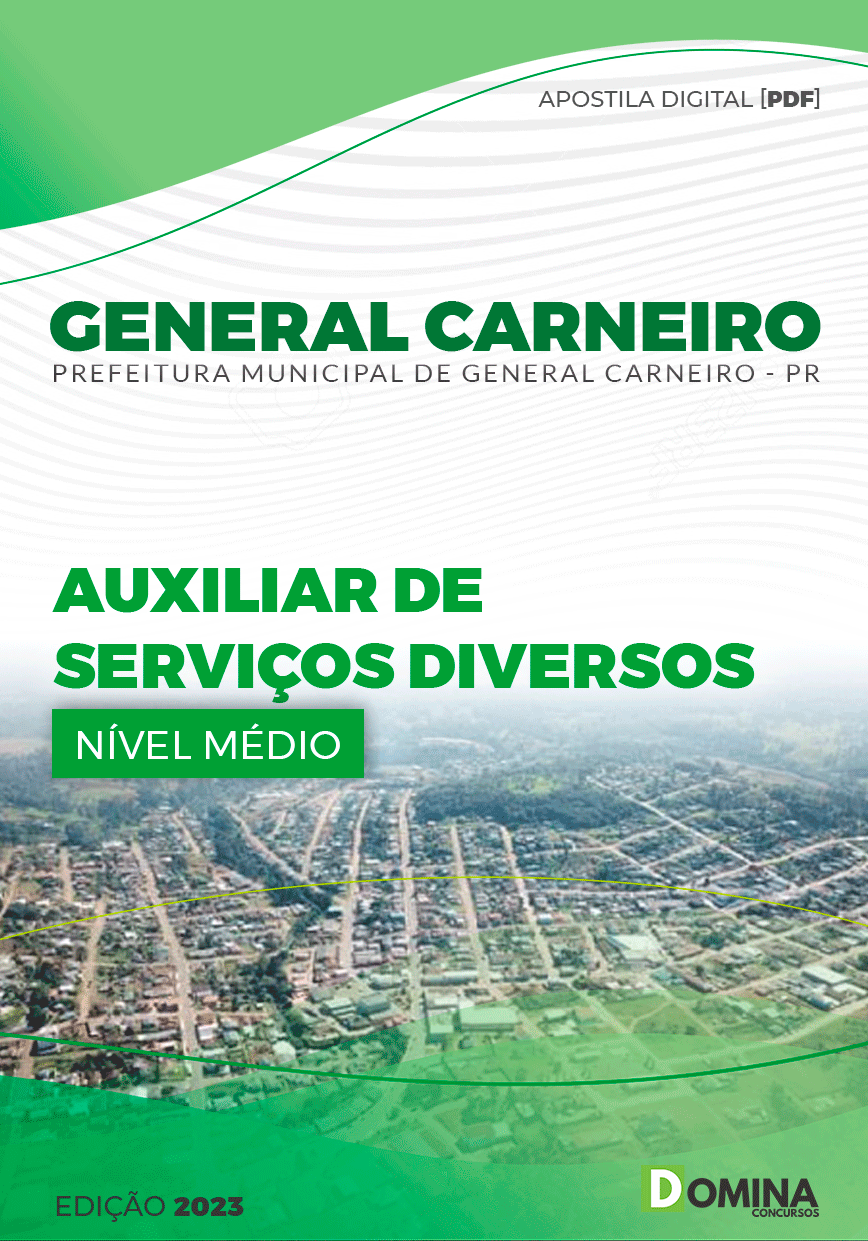 Apostila Pref General Carneiro PR 2023 Auxiliar Serviços Diversos