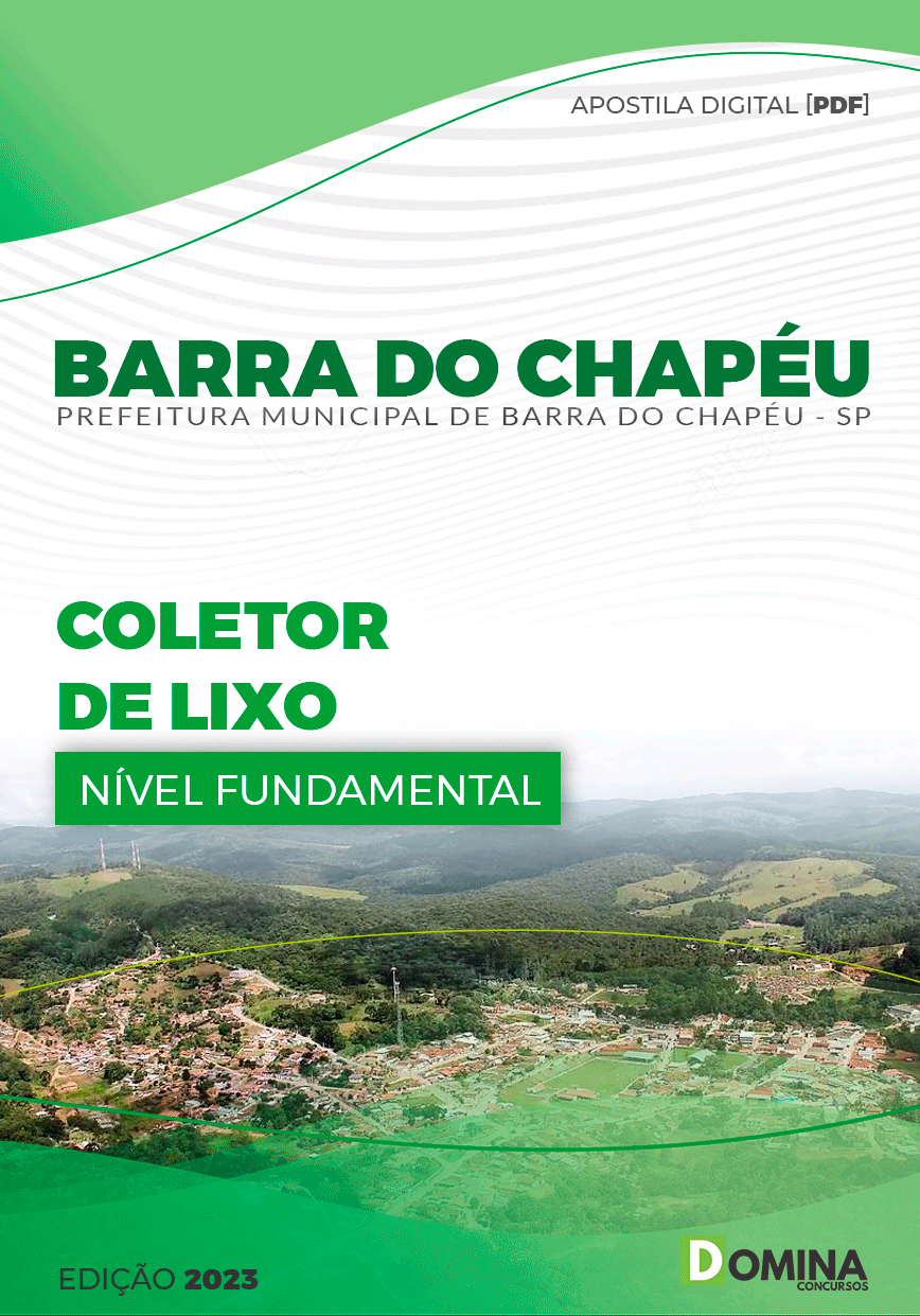 Apostila Pref Barra do Chapéu SP 2023 Coletor Lixo