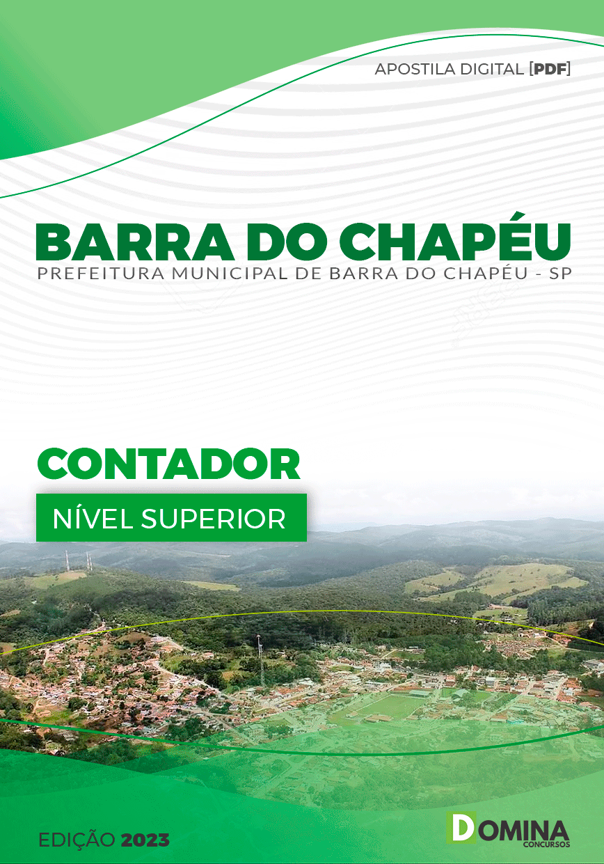 Apostila Pref Barra do Chapéu SP 2023 Contador