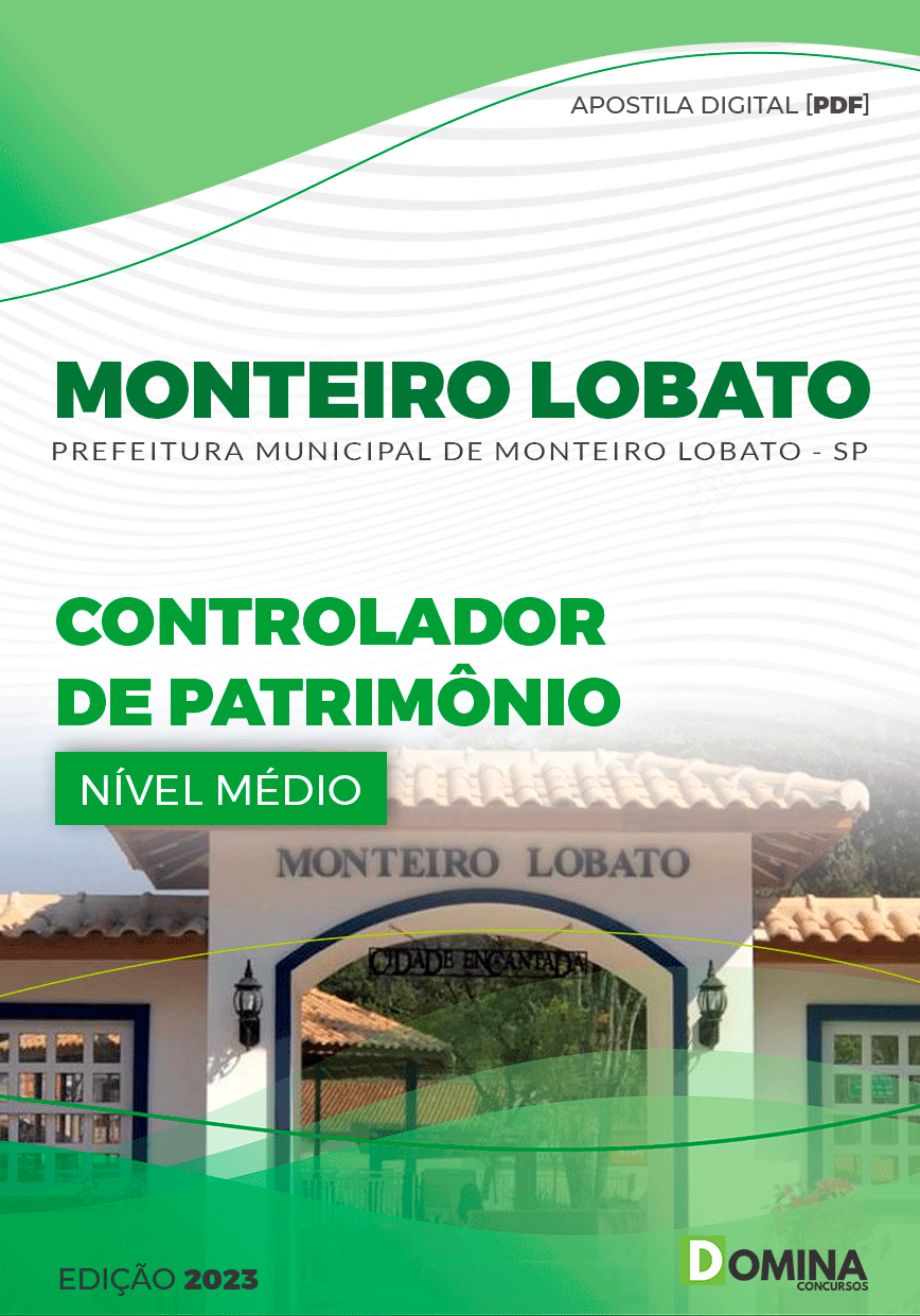 Apostila Pref Monteiro Lobato SP 2023 Controlador de Patrimônio