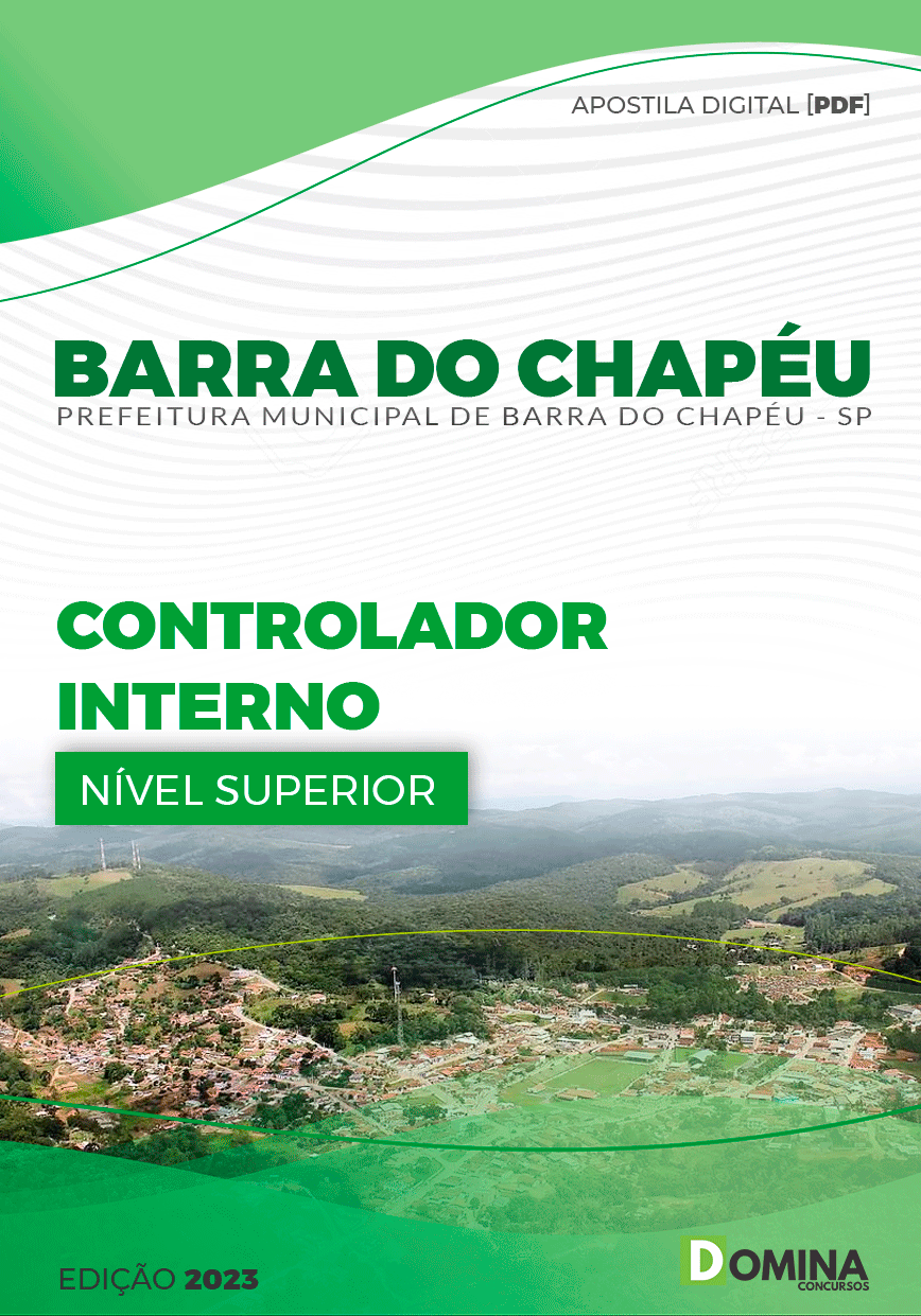Apostila Pref Barra do Chapéu SP 2023 Controlador Interno