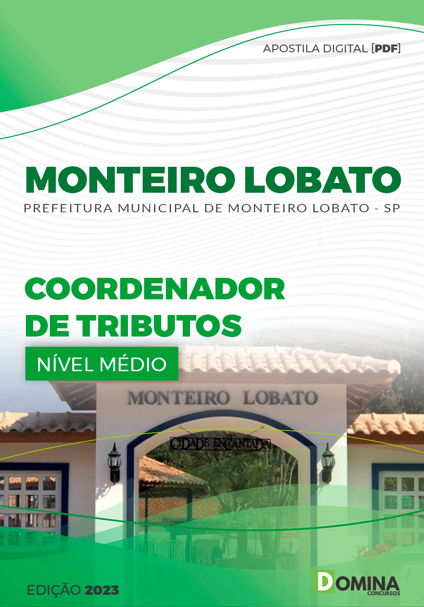 Apostila Pref Monteiro Lobato SP 2023 Coordenador de Tributos