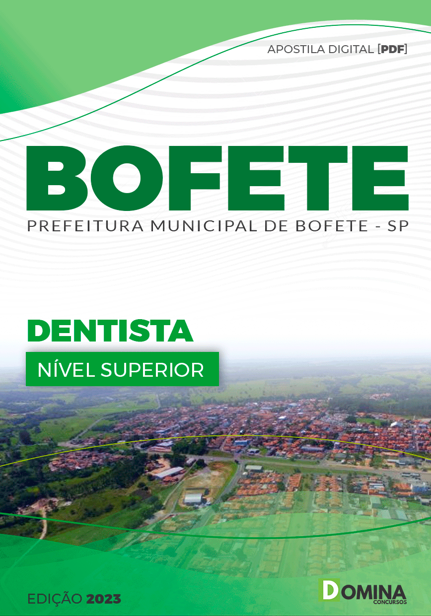 Apostila Concurso Pref Bofete SP 2023 Dentista
