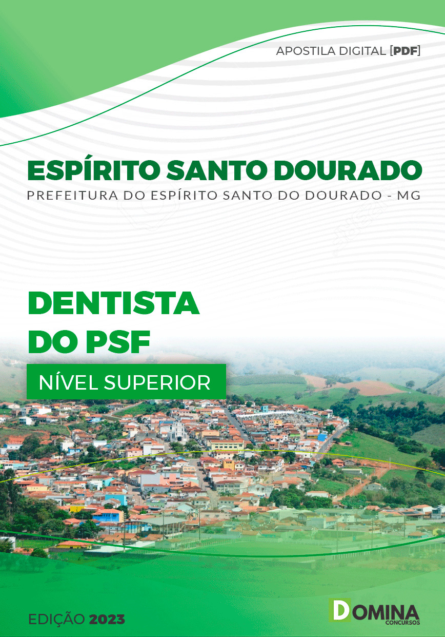 Apostila Pref Espírito Santo Dourado MG 2023 Dentista PSF