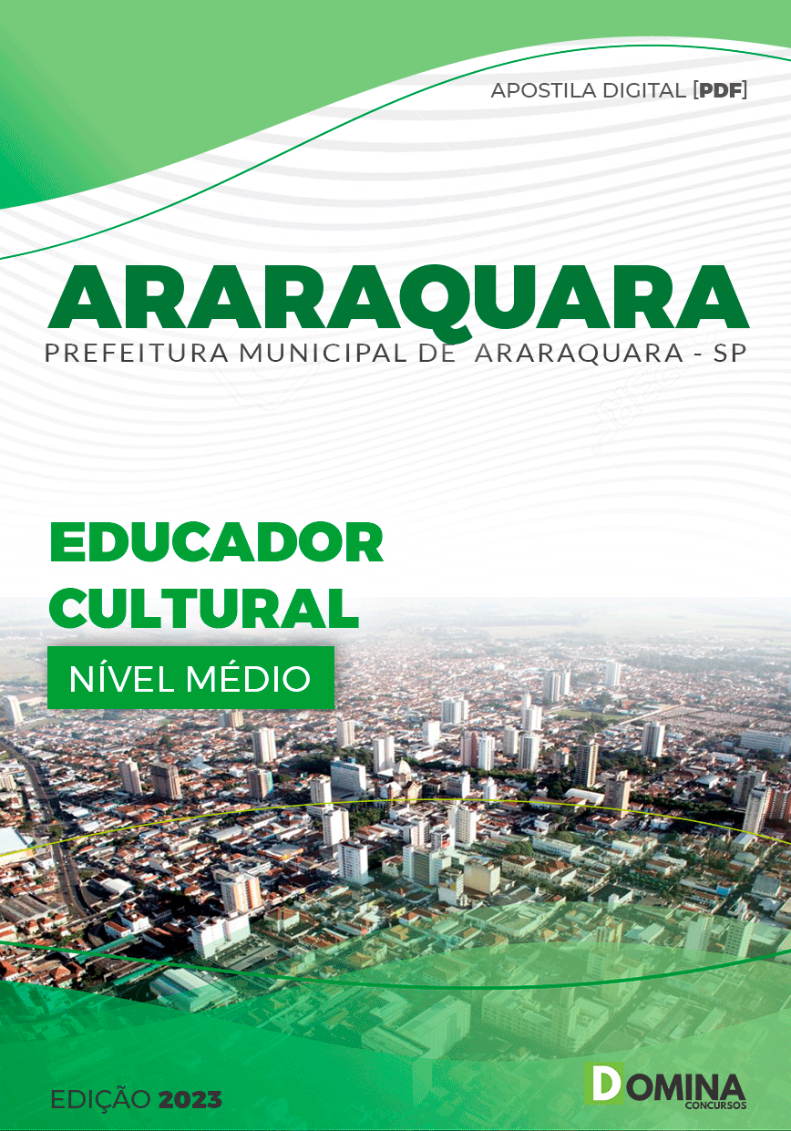 Apostila Pref Araraquara SP 2023 Educador Cultural