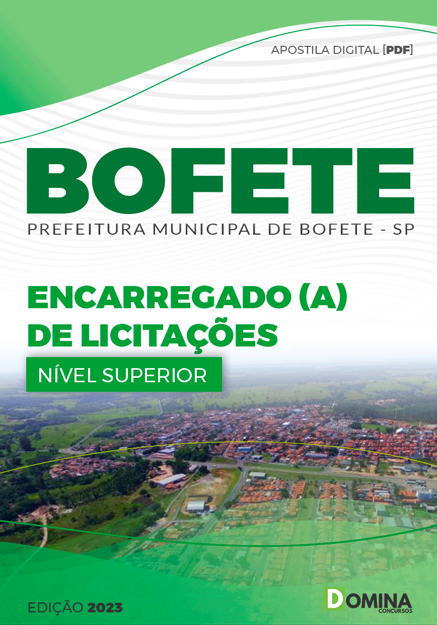 Apostila Concurso Pref Bofete SP 2023 Encarregado Licitações