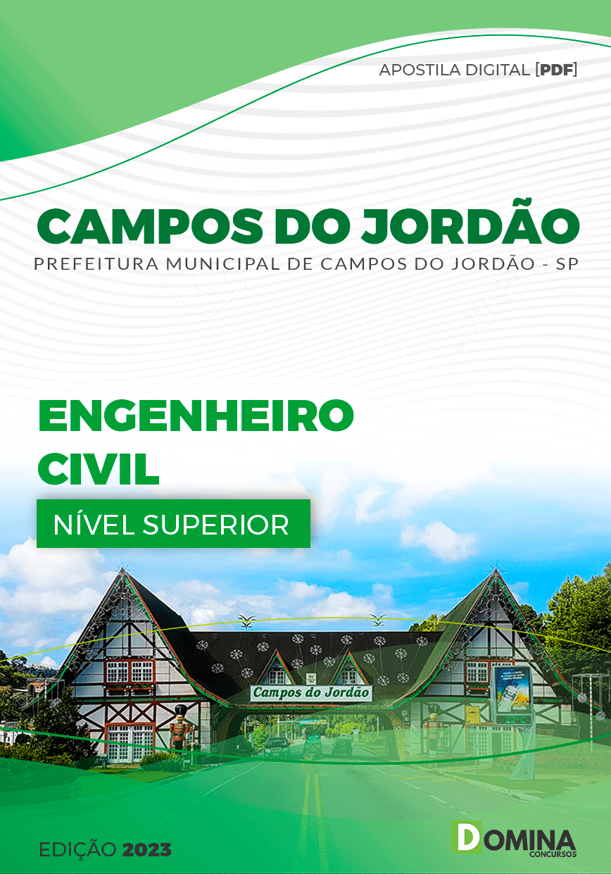 Apostila Pref Campos do Jordão SP 2023 Engenheiro Civil