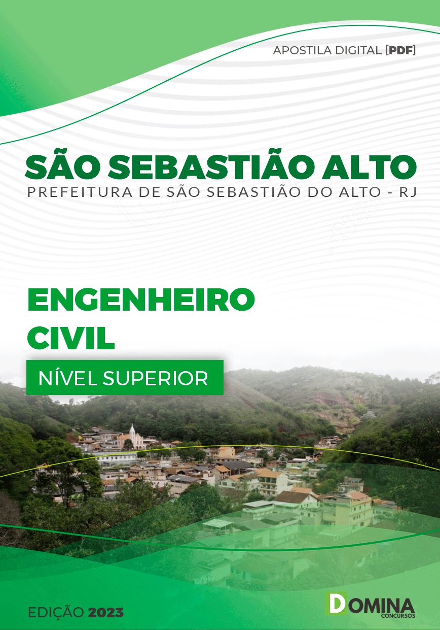 Apostila Pref São Sebastião Alto RJ 2024 Engenheiro Civil