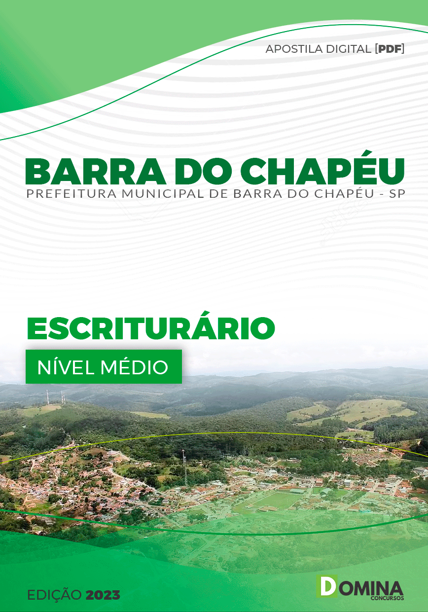 Apostila Pref Barra do Chapéu SP 2023 Escriturário