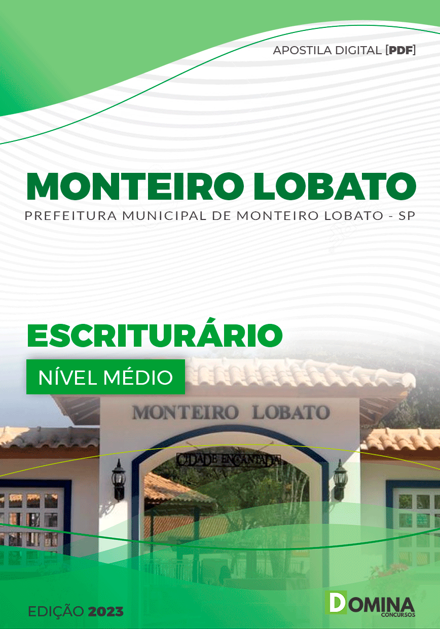 Apostila Pref Monteiro Lobato SP 2023 Escriturário