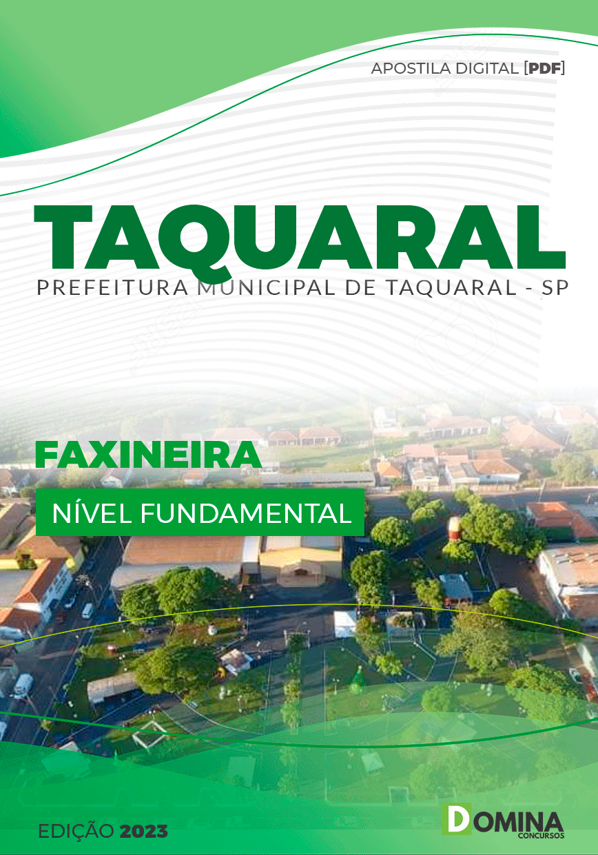 Apostila Concurso Pref Taquaral SP 2023 Faxineira