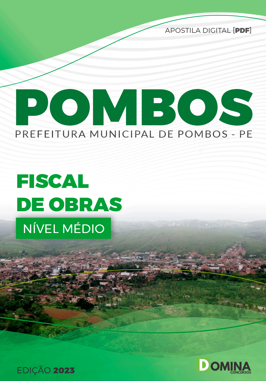 Apostila Concurso Pref Pombos PE 2023 Fiscal Obras