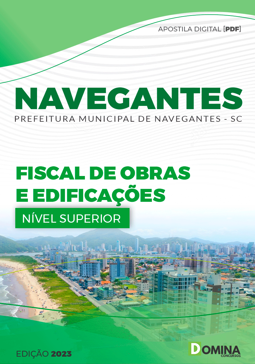 Apostila Pref Navegantes SC 2023 Fiscal Obras Edificações