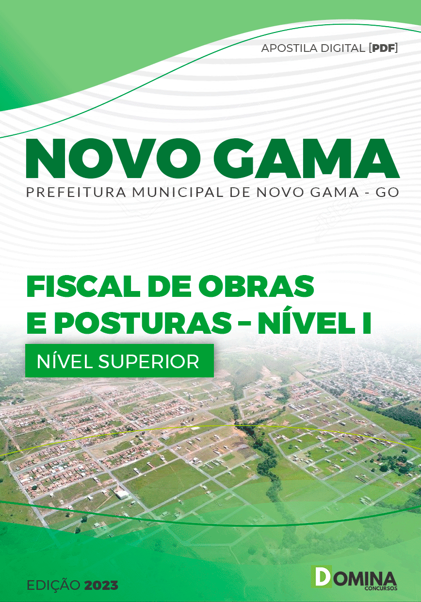 Apostila Pref Novo Gama GO 2023 Fiscal Obras Posturas Nível I