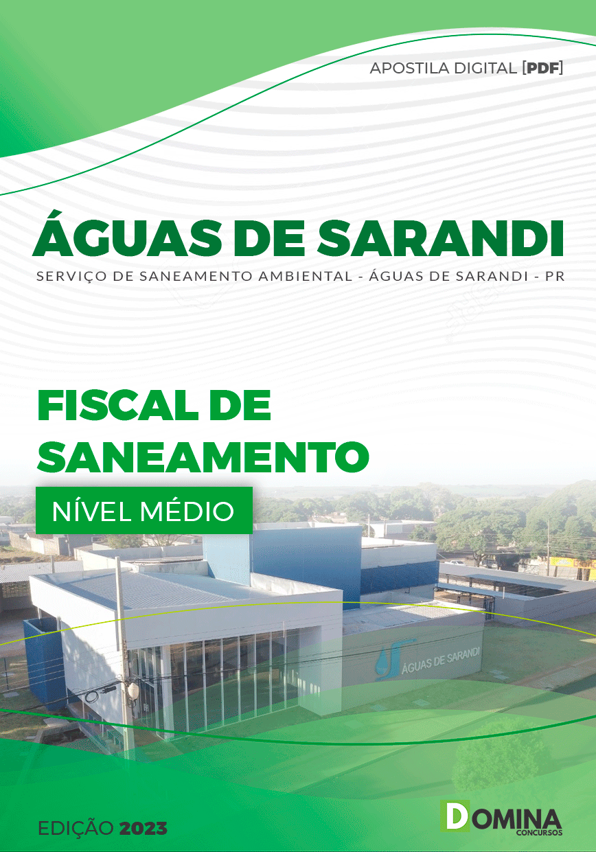Apostila ÁGUAS DE SARANDI PR 2023 Fiscal Saneamento