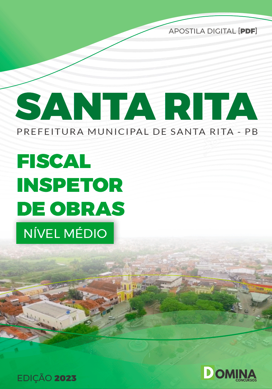 Apostila Pref Santa Rita PB 2023 Fiscal/Inspetor Obras