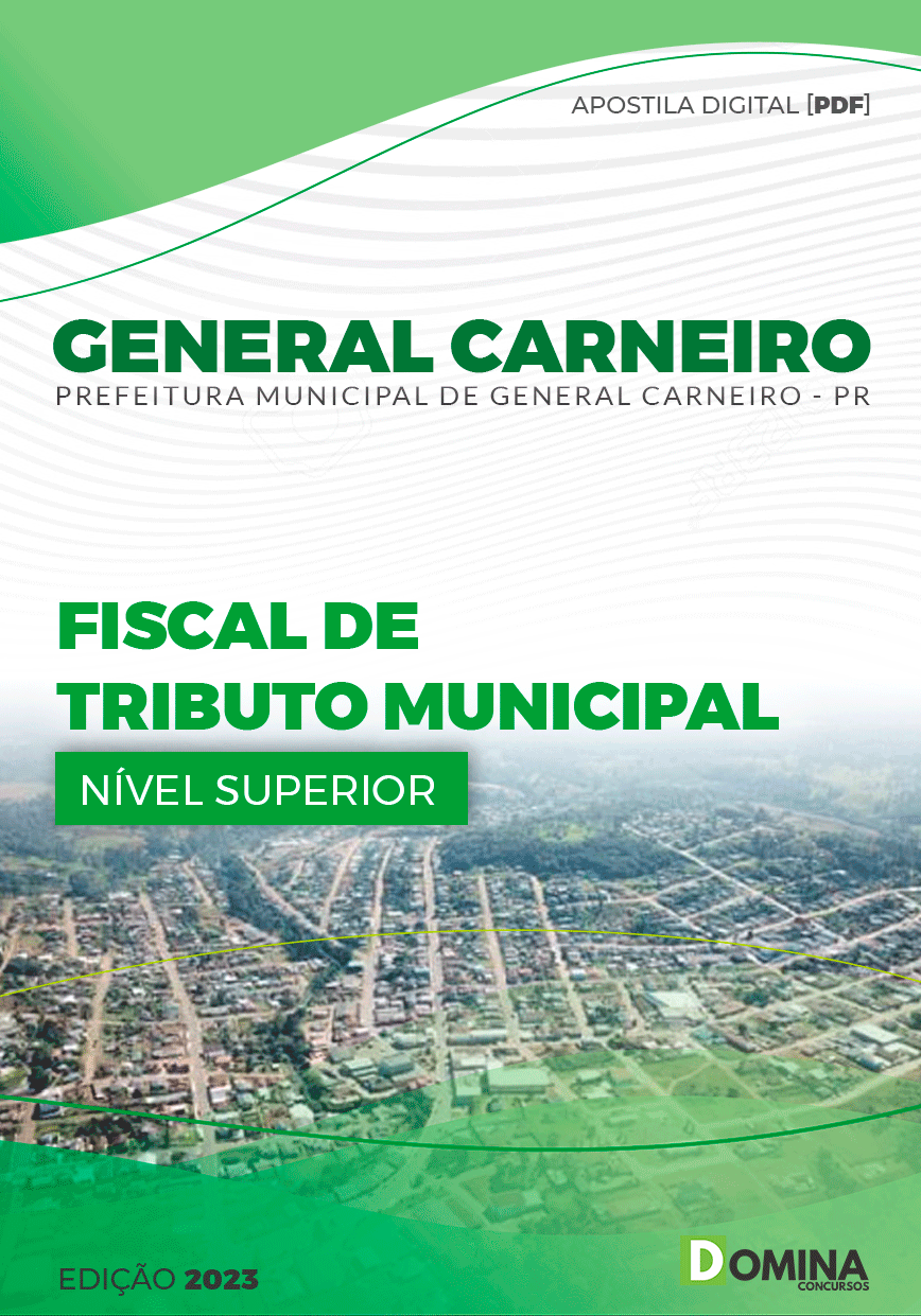 Apostila Pref General Carneiro PR 2023 Fiscal Tributo Municipal