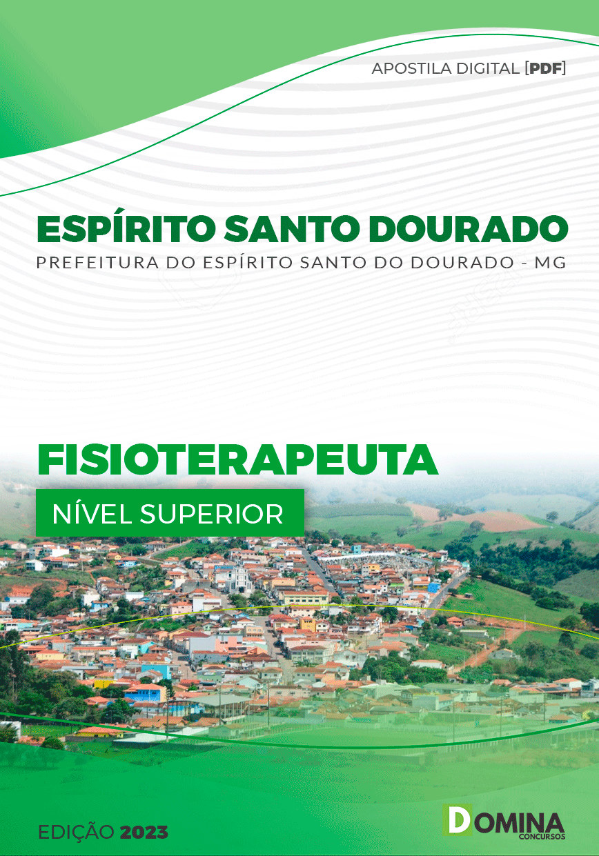 Apostila Pref Espírito Santo Dourado MG 2023 Fisioterapeuta