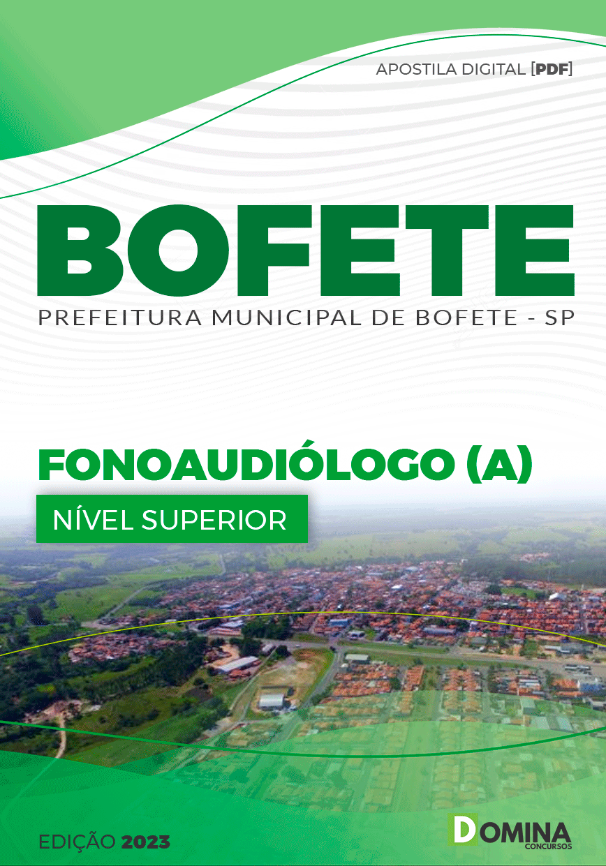 Apostila Concurso Pref Bofete SP 2023 Fonoaudiólogo