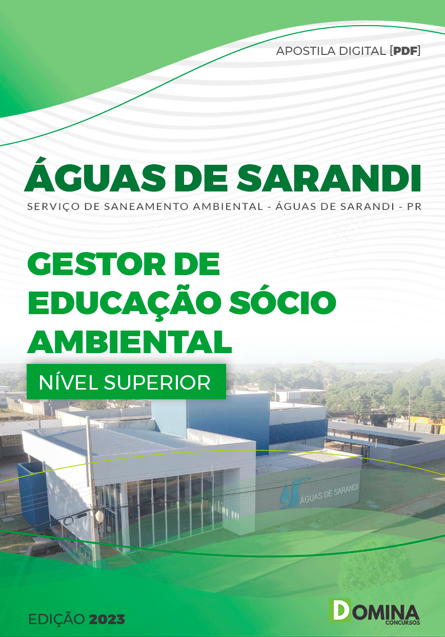 Apostila ÁGUAS DE SARANDI PR 2023 Gestor Educação Socio Ambiental