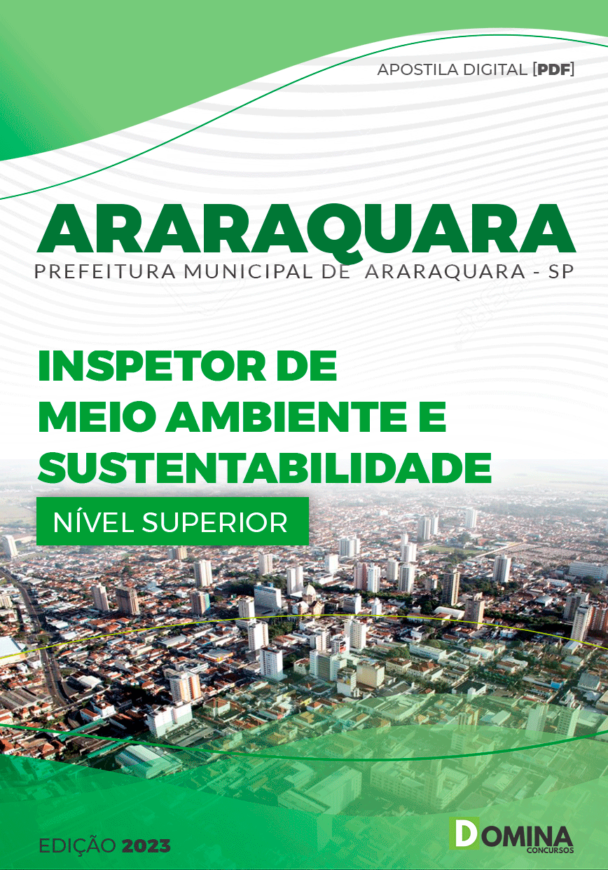 Apostila Pref Araraquara SP 2023 Inspetor Meio Ambiente Sustentabilidade